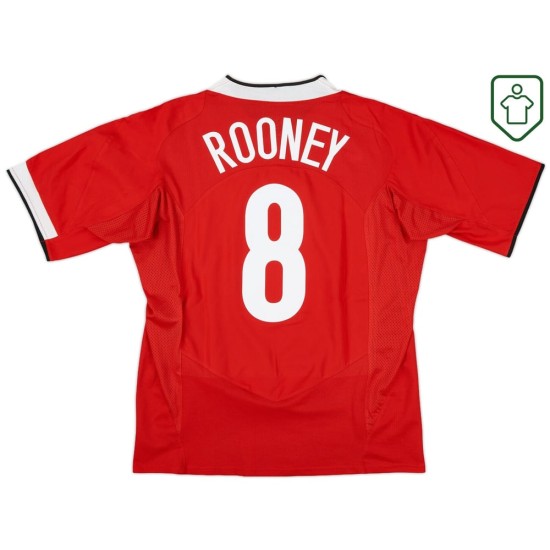 Camiseta retro local hombre Manchester United 2004/06 Rooney #8 Camiseta retro local hombre Manchester United 2004/06 Rooney #8