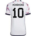 Takumi Minamino #10 Japón Camiseta de Visita Mundial 2022