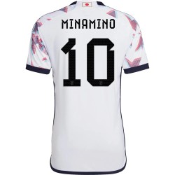 Takumi Minamino #10 Japón Camiseta de Visita Mundial 2022