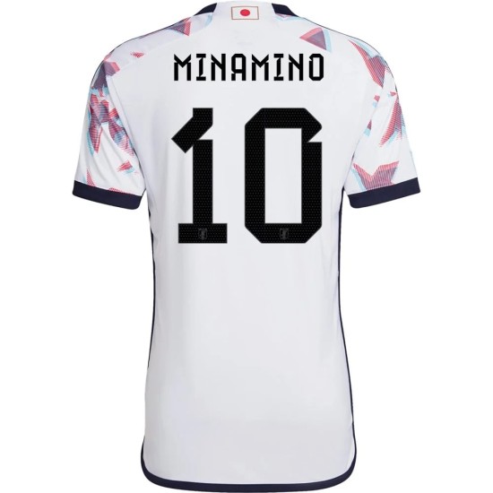 Takumi Minamino #10 Japón Camiseta de Visita Mundial 2022