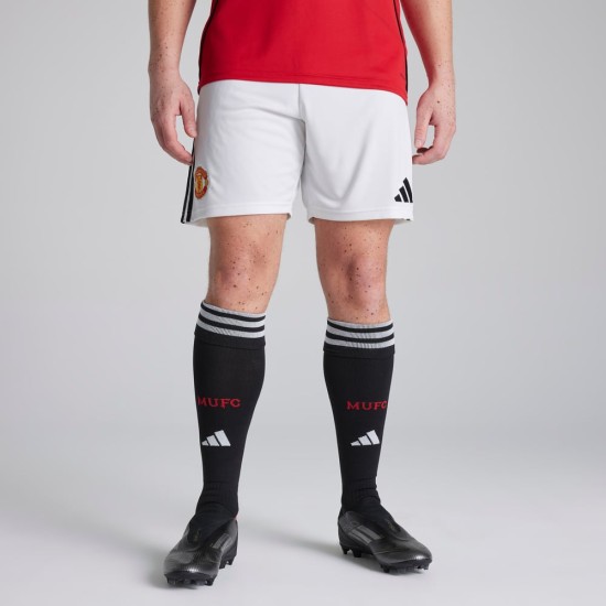 Niño Manchester United 2025/26 Pantalones Cortos Local - Blanco