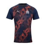 Camiseta prepartido de hombre OM 2024/25 tercero - Azul/Naranja