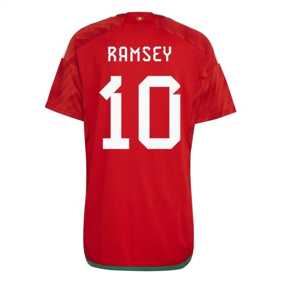 Aaron Ramsey #10 Gales Camiseta de Local Mundial 2022 Aaron Ramsey #10 Gales Camiseta de Local Mundial 2022