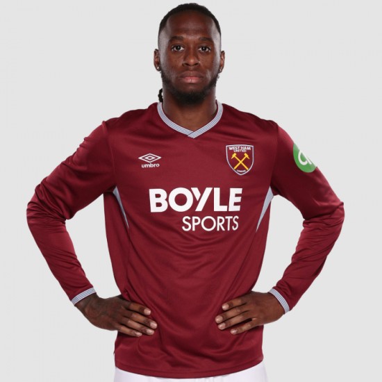 Camiseta de Local de Manga Larga West Ham United Niño 2025/26 Camiseta de Local de Manga Larga West Ham United Niño 2025/26