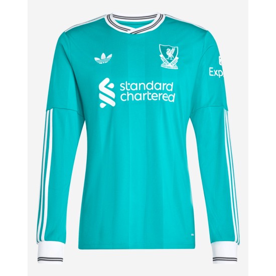 Camiseta Tercera Liverpool 2025/26 Manga Larga Mujer
