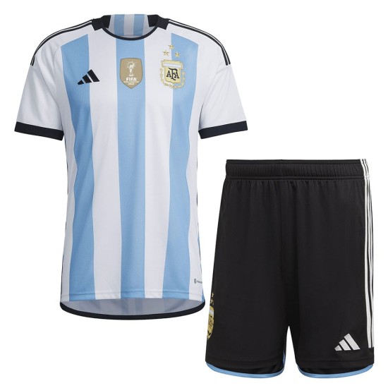 Camiseta+Pantalones Cortos Infantil Argentina de Local Mundial 2022