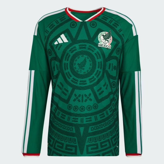 Camiseta oficial de local México 2026 de manga larga para mujer Camiseta oficial de local México 2026 de manga larga para mujer