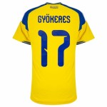 Hombre Camiseta Suecia 2026 Local Auténtica Mundial GYÖKERES #17