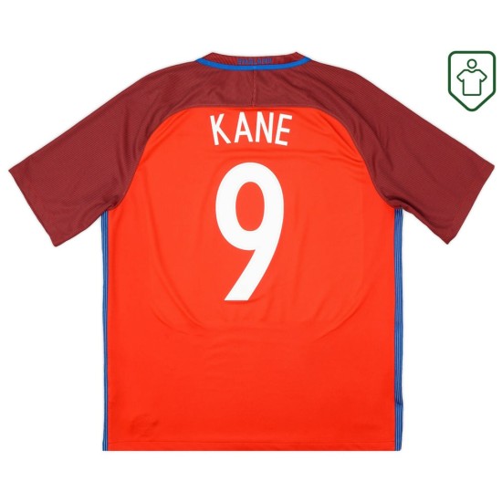 Camiseta retro visitante Inglaterra 2016/17 para hombre Kane #9