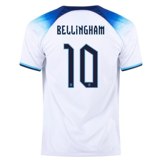 Jude Bellingham #10 Inglaterra Camiseta de Local Mundial 2022 Jude Bellingham #10 Inglaterra Camiseta de Local Mundial 2022