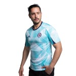 Camiseta Hombre Cruz Azul Tercera Calentamiento 2025/26 – Turquesa/Blanco