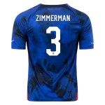 Walker Zimmerman #3 USMNT Camiseta de Visita Mundial 2022