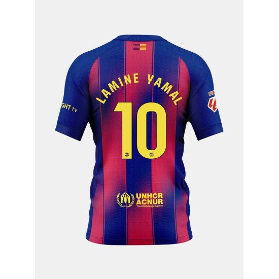 Camiseta de casa FC Barcelona x Ed Sheeran 2025/26 – LAMINE YAMAL #10 para niño