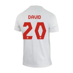 Jonathan David #20 Canadá Camiseta de Visita Mundial 2022
