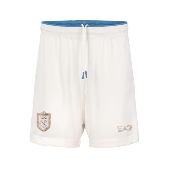 Pantalones Cortos de Local Nápoles 2026/27 Infantil - Blanco