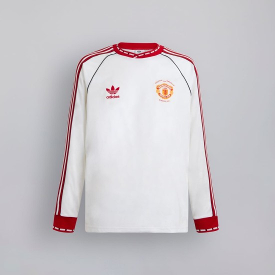 Camiseta Manga Larga Manchester United 1991 Away Retro Hombre Camiseta Manga Larga Manchester United 1991 Away Retro Hombre