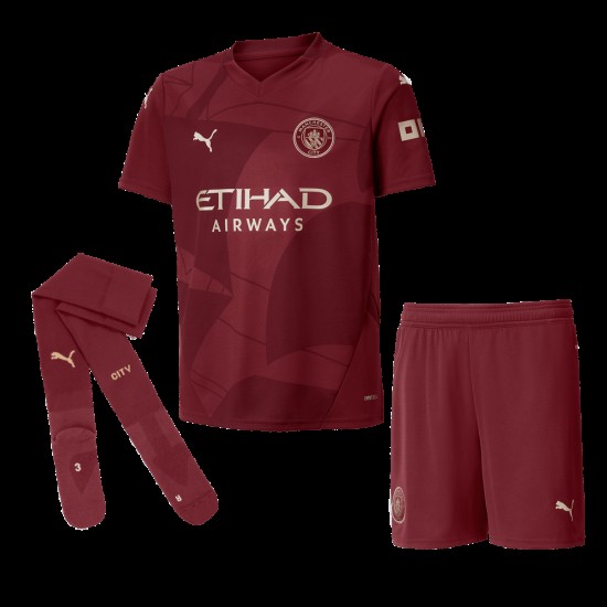 Kit de tercer lugar de niños Manchester City 2024/25
