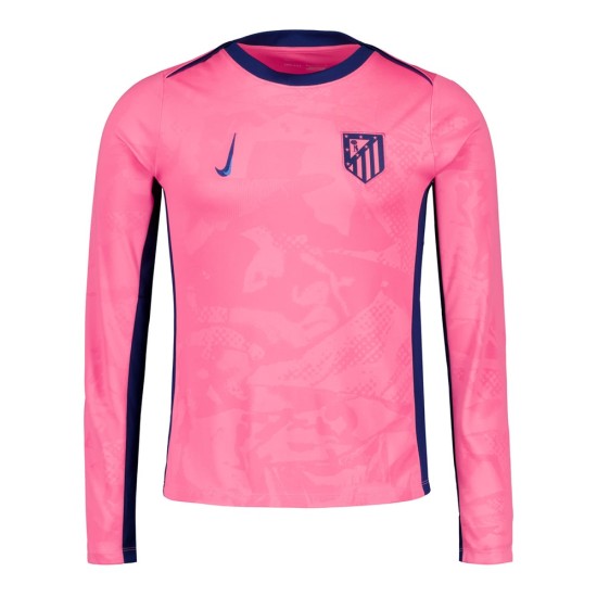Camiseta de manga larga de prematch UEFA de tercera de hombre Atlético Madrid 2024/25