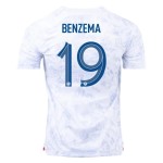 Karim Benzema #19 Francia Camiseta de Visita Mundial 2022 Karim Benzema #19 Francia Camiseta de Visita Mundial 2022