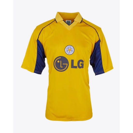 Camiseta Retro Leicester City de Visitante 2002 para Hombre