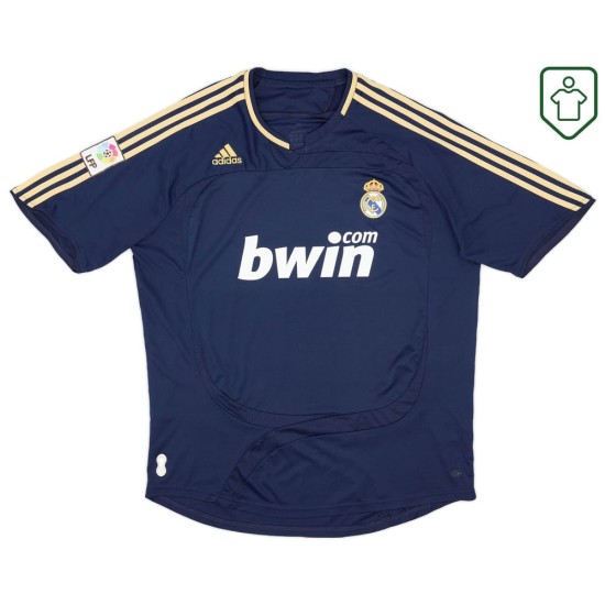 Hombre Camiseta retro visitante Real Madrid 2007/08 Azul oscuro