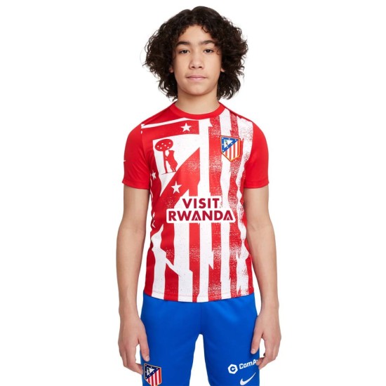 Camiseta de calentamiento tercera para niño del Atlético de Madrid 2025/26 - Roja