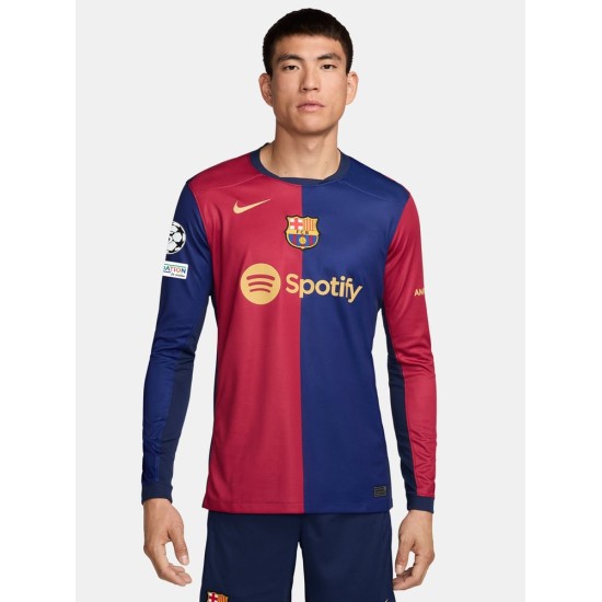 Camiseta de manga larga UCL de casa de hombre FC Barcelona 2024/25