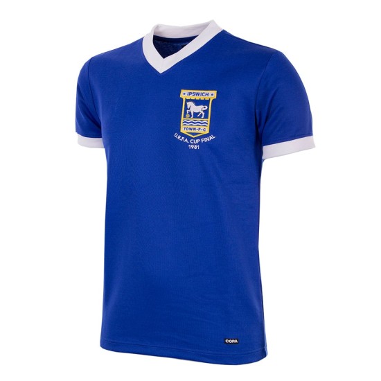 Camiseta Retro Copa de la UEFA del Ipswich Town 1980/81 para hombre Camiseta Retro Copa de la UEFA del Ipswich Town 1980/81 para hombre