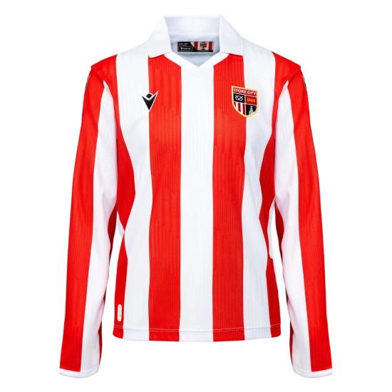 Camiseta local Stoke City 2026/27 manga larga para niño Camiseta local Stoke City 2026/27 manga larga para niño