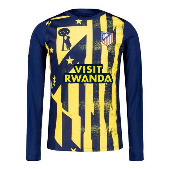 Camiseta de calentamiento tercera de manga larga para niño del Atlético de Madrid 2025/26 Camiseta de calentamiento tercera de manga larga para niño del Atlético de Madrid 2025/26