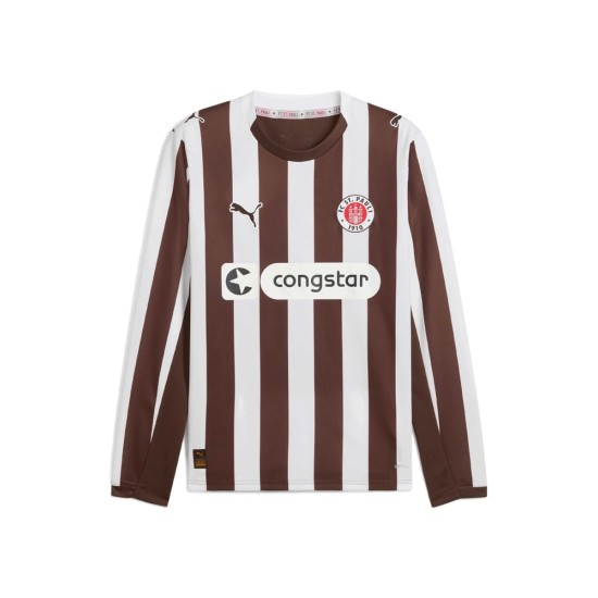 Camiseta de manga larga local FC St. Pauli 2025/26 para niño Camiseta de manga larga local FC St. Pauli 2025/26 para niño