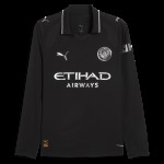 Camiseta de Visitante de Manga Larga Hombre Manchester City 2025/26 Camiseta de Visitante de Manga Larga Hombre Manchester City 2025/26