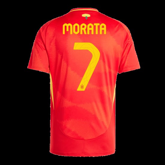 Álvaro Morata #7 España Camiseta de Local EURO 2024 Álvaro Morata #7 España Camiseta de Local EURO 2024