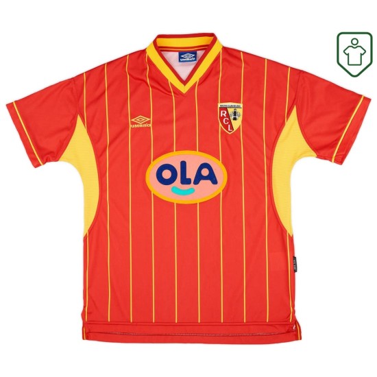 Hombre Camiseta retro local RC Lens 1999/00