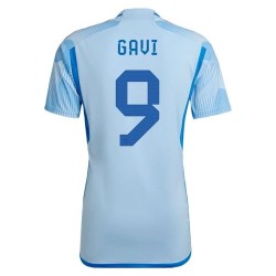 Gavi #9 España Camiseta de Visita Mundial 2022