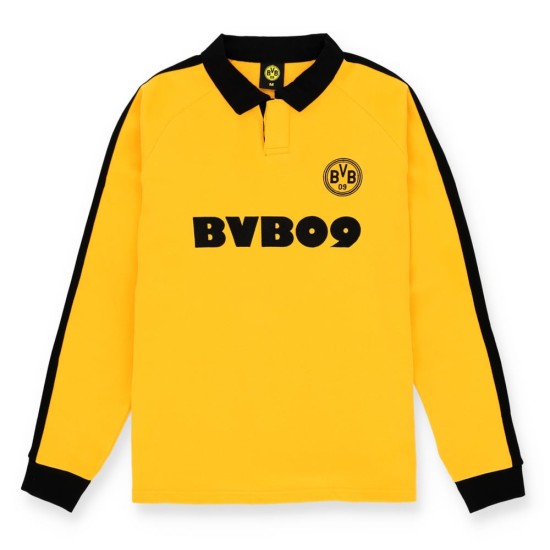Camiseta retro de manga larga de los 70 del BVB Borussia Dortmund para hombre