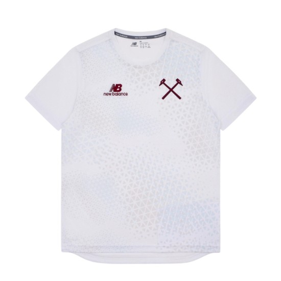 Camiseta de entrenamiento previa al partido de la 3.ª equipación del West Ham United 2026/27 - Blanca para hombre Camiseta de entrenamiento previa al partido de la 3.ª equipación del West Ham United 2026/27 - Blanca para hombre