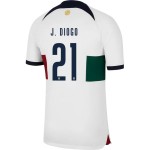 Diogo Jota #21 Portugal Camiseta de Visita Mundial 2022