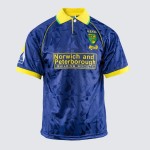 Camiseta retro UEFA Cup de visitante del Norwich City para hombre 1993 Camiseta retro UEFA Cup de visitante del Norwich City para hombre 1993