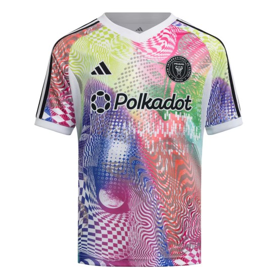 Camiseta Previa al Partido Tercera Infantil Inter Miami CF 2025 - Blanca Camiseta Previa al Partido Tercera Infantil Inter Miami CF 2025 - Blanca