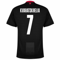 Khvicha Kvaratskhelia #7 Georgia Camiseta de Visita EURO 2024