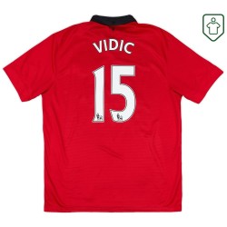 Camiseta retro local hombre Manchester United 2013/14 Vidic #15