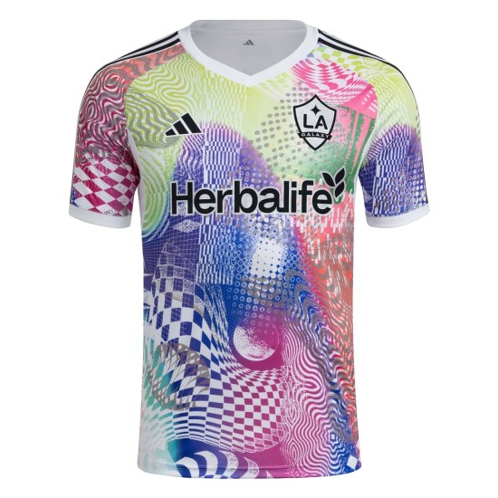 Camiseta prepartido tercera LA Galaxy 2025 blanco hombre