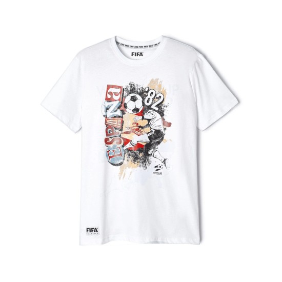 Camiseta Retro España 82 Clásicos Pintura Hombre Camiseta Retro España 82 Clásicos Pintura Hombre