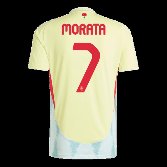 Álvaro Morata #7 España Camiseta de Visita EURO 2024 Álvaro Morata #7 España Camiseta de Visita EURO 2024