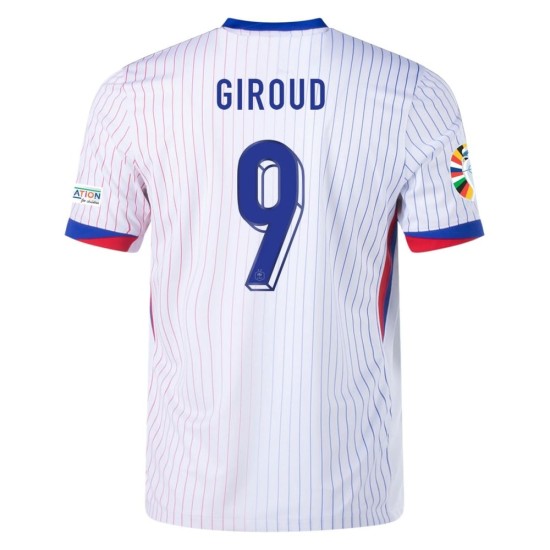 Olivier Giroud #9 Francia Camiseta de Visita EURO 2024