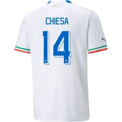 Federico Chiesa #14 Italia Camiseta de Visita Mundial 2022