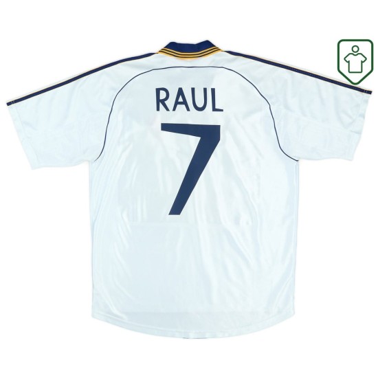 Hombre Camiseta retro local Real Madrid 1998/00 Raúl #7