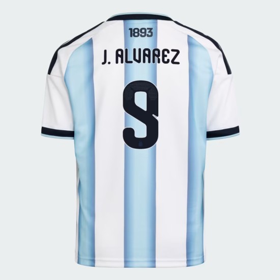 Camiseta Oficial Local Argentina 2026 Niño J. ALVAREZ #9