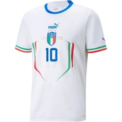 Lorenzo Insigne #10 Italia Camiseta de Visita Mundial 2022